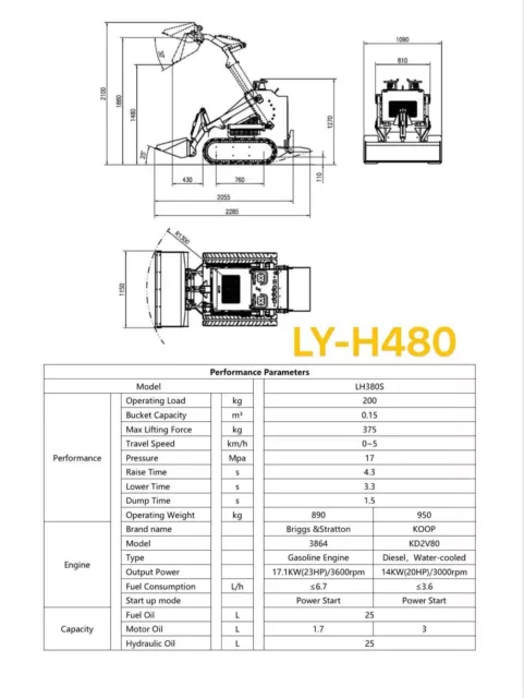 Mini Skid steer loaders/ digger twin lever system Machine 2