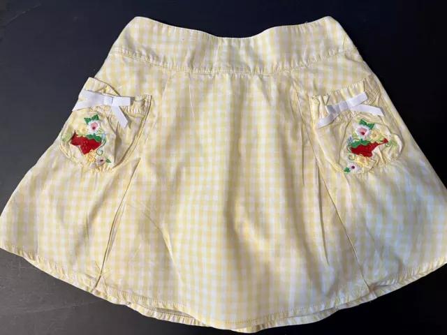 NWT Girls 9 Gymboree STRAWBERRY FARM Cotton Gingham Pleated SKIRT/SKORT Yellow