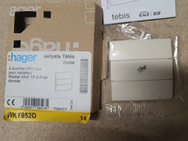 HAGER KALLYSTA 2 TOUCHES POUSSOIR VOLET ROULANT BLANC NÉVÉ WK796B Comparer les prix de HAGER