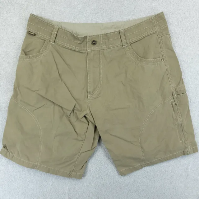 Kuhl Shorts Mens 38 Brown Hiking Outdoors Chino Flat Front Patina Dye Inseam 11"