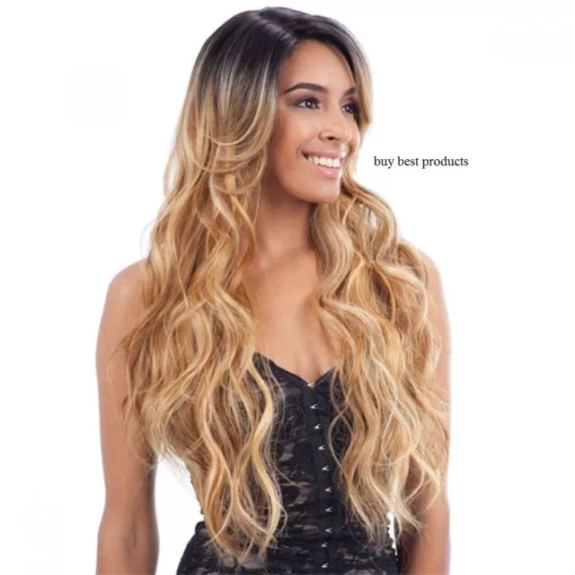 Freetress Equal Synthetic Invisible Part Lace Front Long Curly Hair Wig - SUZIE