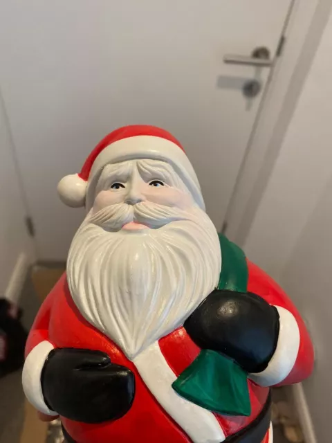 Bambola di Babbo Natale grande fatta a mano ecologica in gomma naturale/decorazione natalizia