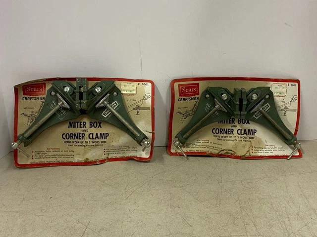 Vintage New Craftsman Miter Box and Corner Clamp No. 9 6661 Lot of 2 Two NOS