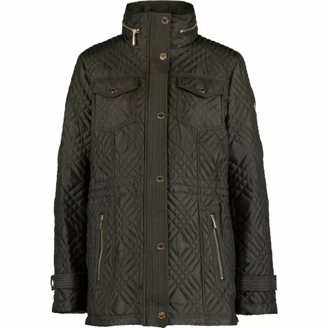 MICHAEL KORS WOMEN S Quilted Hide Away Hood Jacket Coat Dark Moss Green Size S 74.90 PicClick UK