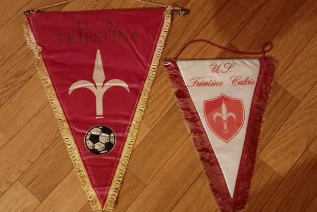 Lotto Gagliardetti Triestina Set Pennants Fanion Wimpel Maglia Triestina