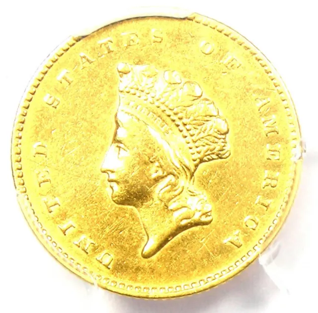 1855 Type 2 Indian Gold Dollar (G$1 Coin) - Certified PCGS XF Details - Rare!