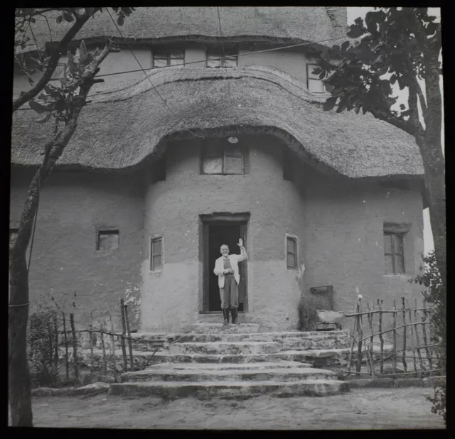 SELTENE Magic Lantern Rutsche CHIRIPULA STEPHENSON AT HIS HOME N RHODESIA C1949 FOTO