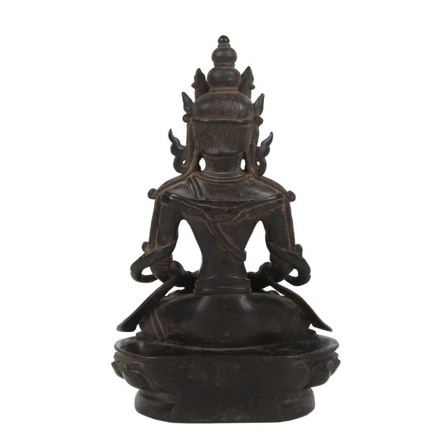 Chinese Antique Bronze Bodhisattva Statue 3