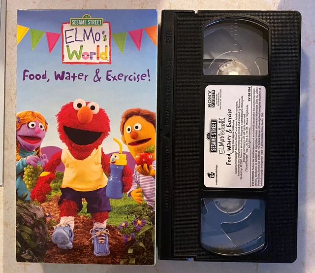 SESAME STREET ELMOS World Food Water & Exercise VHS 2005 Elmo Rare