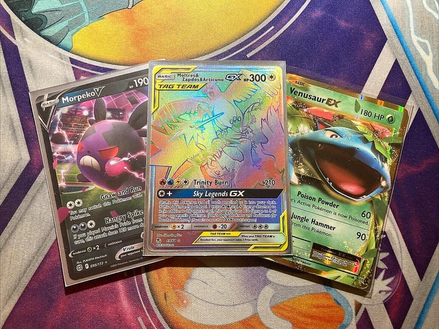 Pokemon Cards 3 Ultra Rare GX EX V God Pack - Full Art VMAX Rainbow Shiny Mega