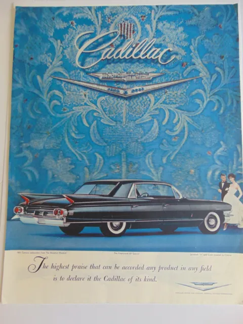 1961 CADILLAC FLEETWOOD 60 SPECIAL vintage art print ad