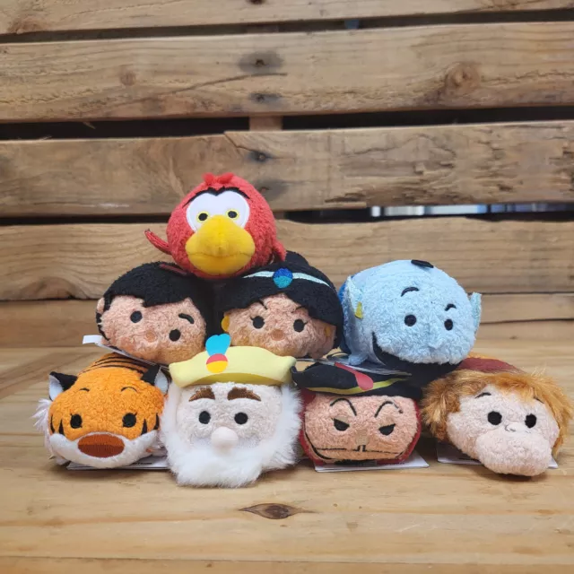 Disney Store Tsum Tsum Mini Plush Aladdin Set of 8 - New W/ Tags Attached