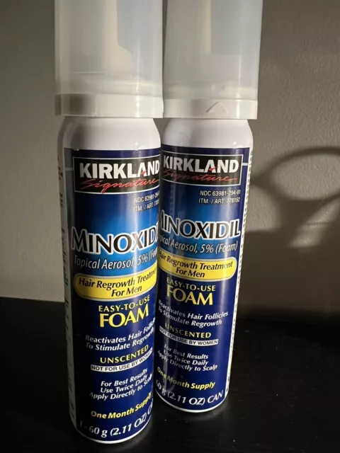 Kirkland Minoxidil 5% Foam Men Hair Regrowth Treatment Hair Loss Treatment