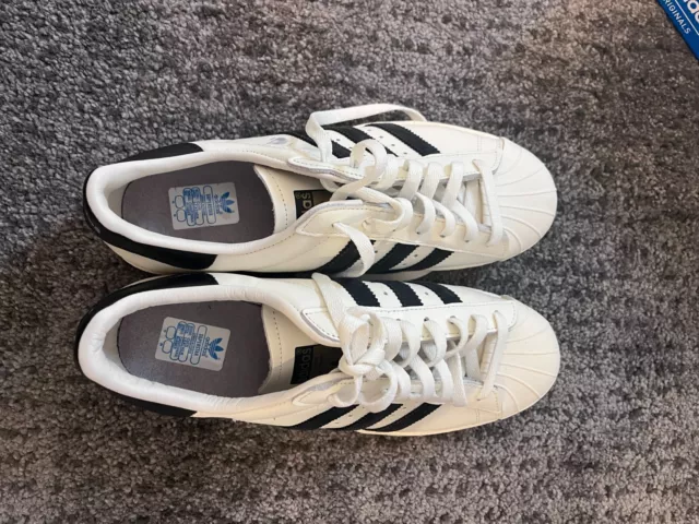 Size 9 - adidas Superstar 80s Vintage Deluxe White - B25963