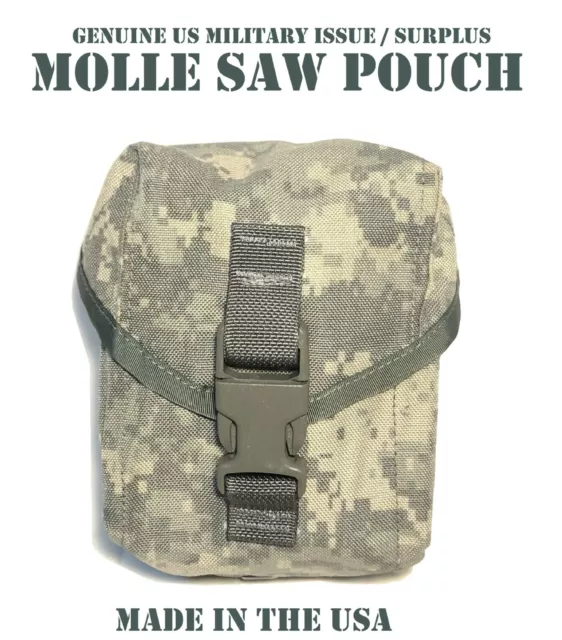 New Us Army Military Issue Acu Molle 100 Round Saw Ammo Pouch Gp First Aid Ifak
