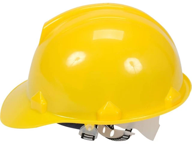 Elmetto casco protettivo giallo da cantiere per sicurezza lavoro CE EN 397 HDPE