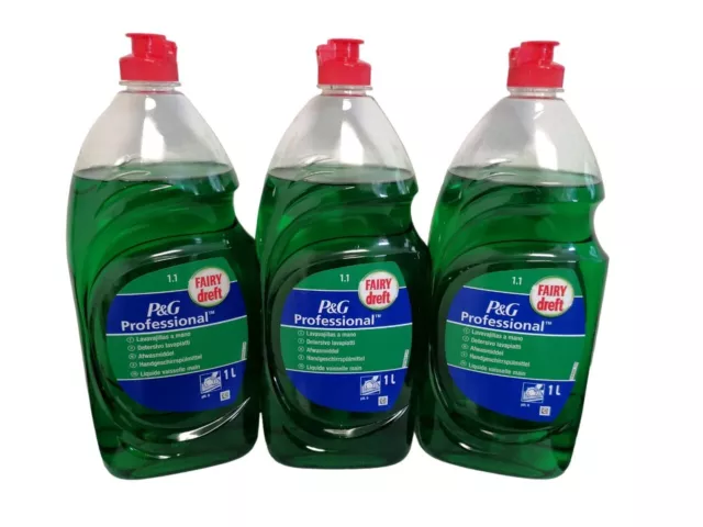 Lot de 3 liquides vaisselle Fairy Dreft Professionnel ultra concentré 1 litre