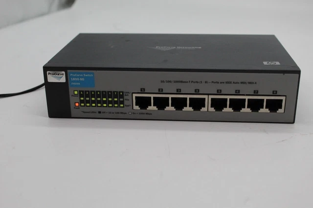 Hp Procurve 1800-8G J9029A 8 Port Gigabit Managed Ethernet Network Switch
