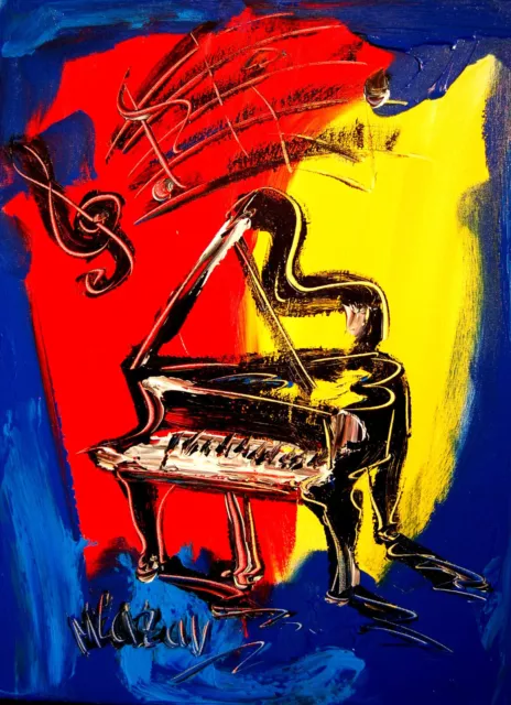 JAZZ MUSIC Piano  CREATED  BY MARK KAZAV  Modern  Original Oil Abstract 34NF4