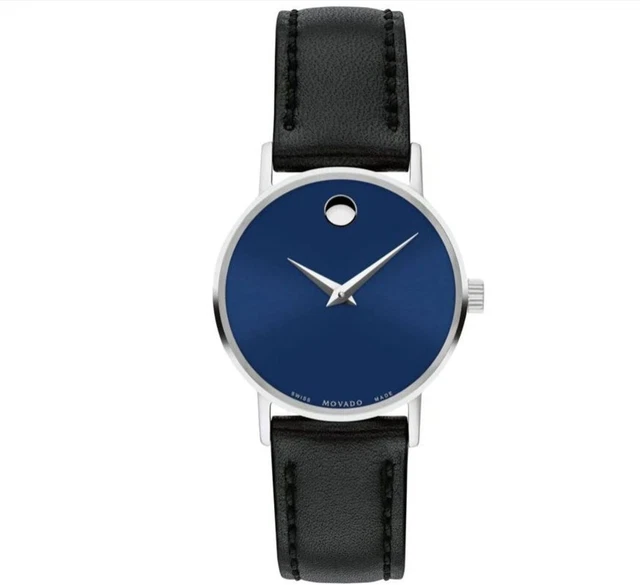 Movado Classic Museum Quadrante Blu Quarzo 28 mm Orologio da Donna 0607318