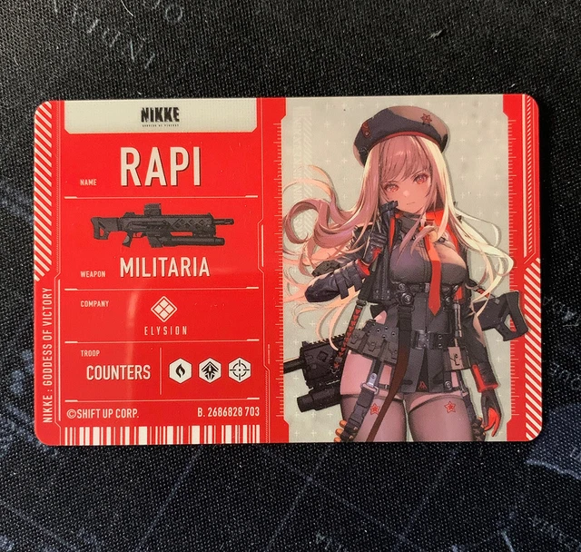 Nikke Cards Rapi NIKKE GODDESS OF Victory RAPI metal card Rare New Bandai $9.99 - PicClick