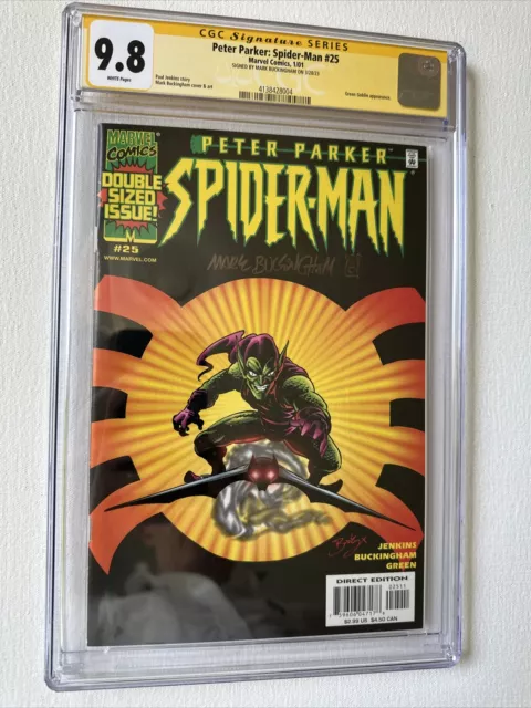 Peter Parker: Spider-Man #25 2001 CGC 9.8 (W) Green Goblin Art Signed Buckingham