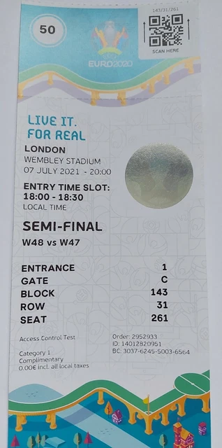 Programme Officiel Angleterre Vs Danemark - Demi-finale De L'Euro 2020 (match Du 7 Juillet 2021)