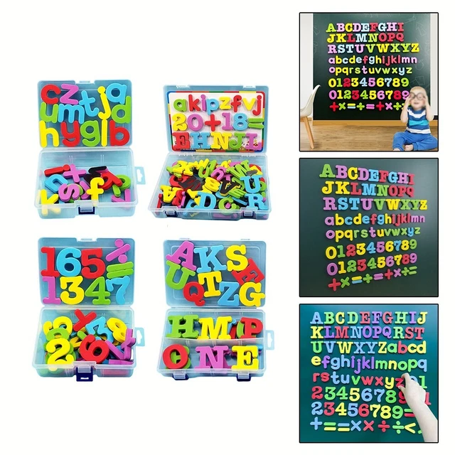 Kit Lettres Magnétiques 104 Pièces - Majuscules Et Minuscules - Planche Double Face Et Cartes - Apprentissage Alphabet - Dès 3 Ans - Cadeau éducatif