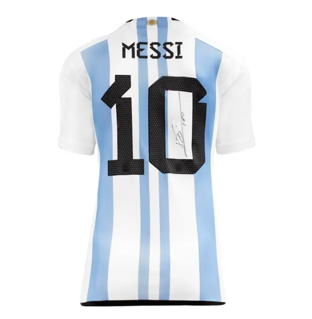 LIONEL MESSI SIGNED Argentina 2022-23 Home Jersey Icons Authentic ...