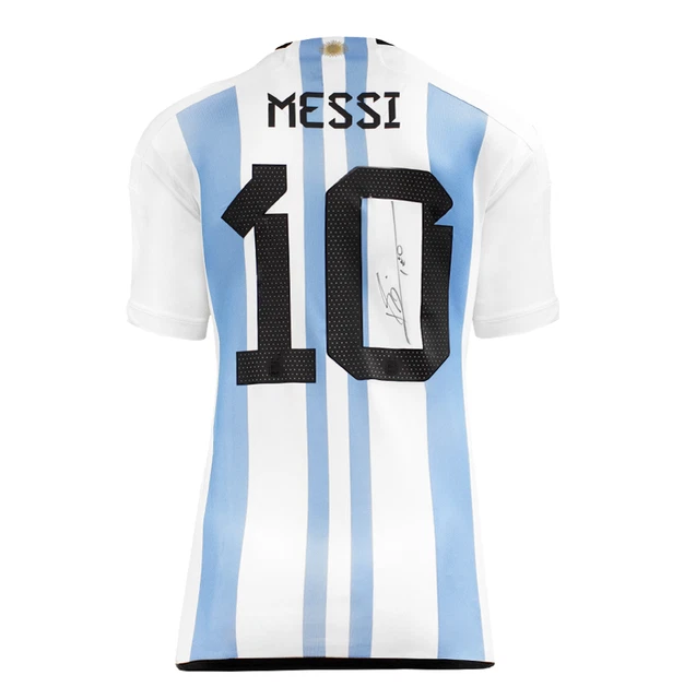 LIONEL MESSI SIGNED Argentina 2022-23 Home Jersey Icons Authentic ...