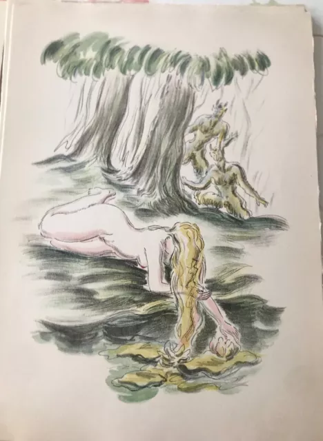 LA FEMME et LE CYGNE, Lithographie originales de Régis MANSET 3