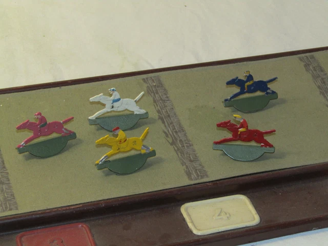 Jeu De Course De Chevaux MJL – Steeple-Chase En Plomb, Jeu De Café Vintage