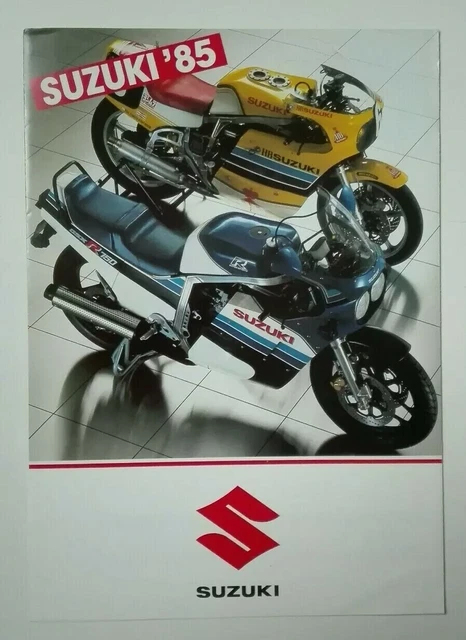 Prospectus Catalogue Brochure Moto Suzuki Gamme 1985 Deutsche