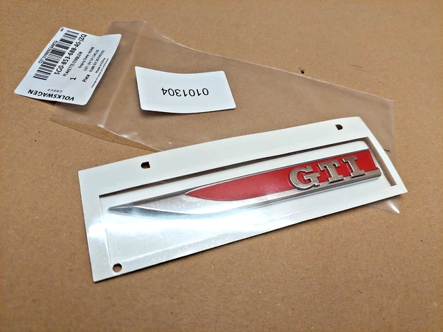 VW Golf MK7 Left Wing GTI Badge Emblem Logo 5G0853688ASJZQ 2013-on Genuine
