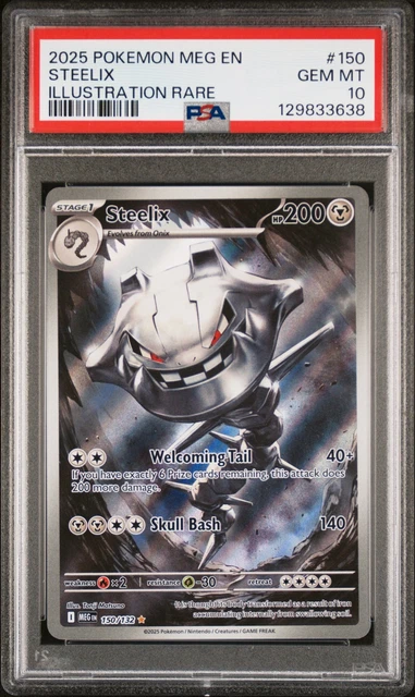 Meg Rarity 2025 POKEMON MEG En-Mega Evolution Illustration Rare #150 Steelix Psa ...