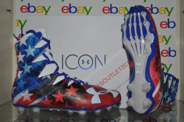 Under Armour ICON Highlight MC Mens Football Cleats USA STARS AND STRIPES NIB