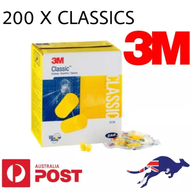 3M E-A-R™ Classic™ Uncorded Earplugs 200 Pairs 312-1201 NRR29 Class 4 Ear Plugs
