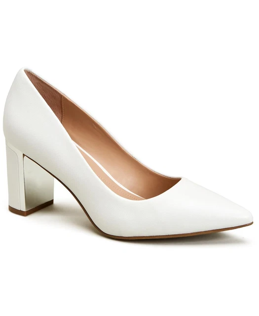 Alfani Womens Step N Flex Jensonn Block-Heel Pumps, WHITE, Size 9.5