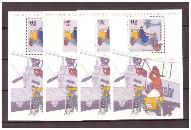 BRD 1997 - Tag der Briefmarke Block 41  postfrisch 4 Stück