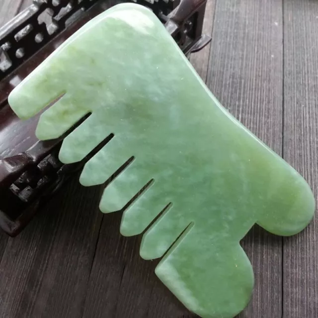 Outil de massage authentique pierre de jade gua sha pour la relaxation et le mé