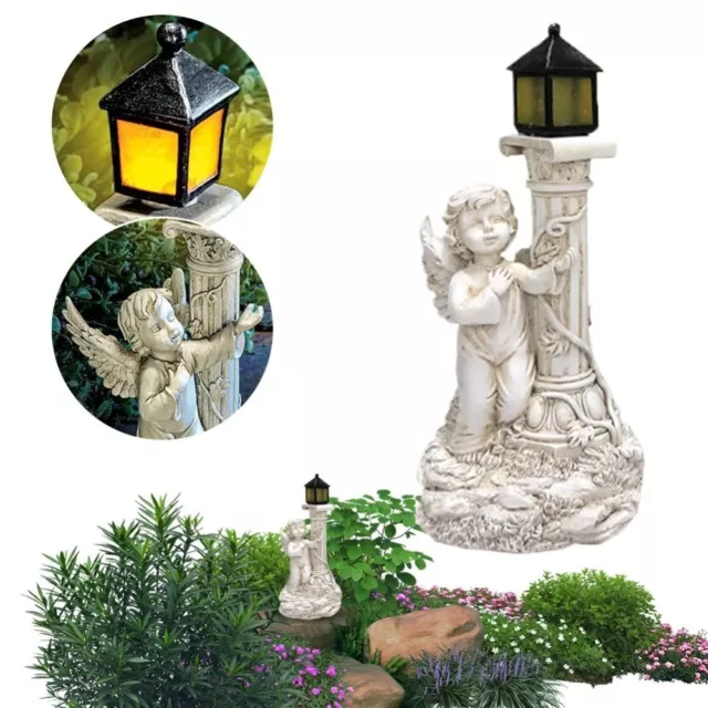 Waterproof Solar Roman Column Angel Light Garden Decoration  Lamp  Outdoor