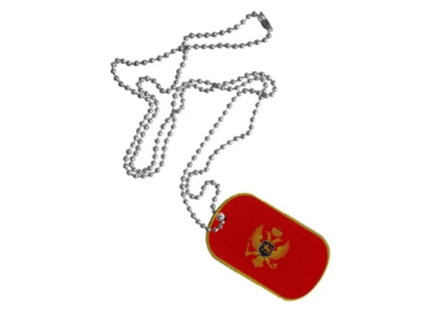 Dog Tag Fahne Flagge Montenegro DogTag 3x5cm Kette mit Anhänger