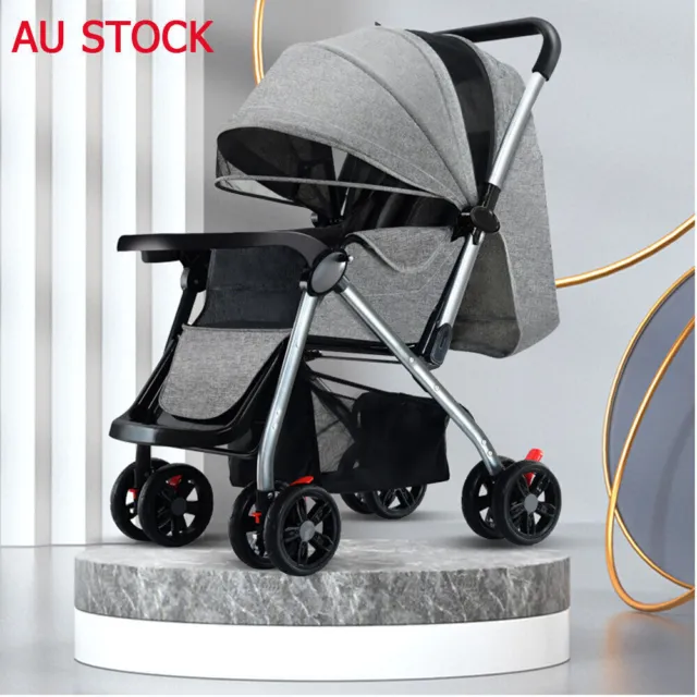 Metal Sturdy Pram Travel System 3 in 1 Combo Stroller Buggy Baby Child Pushchair