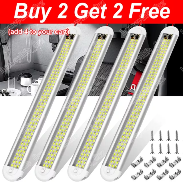 12V 120 LED Car Interior Strip Lights Bar Light Car Van Caravan Boat Home Bus UK