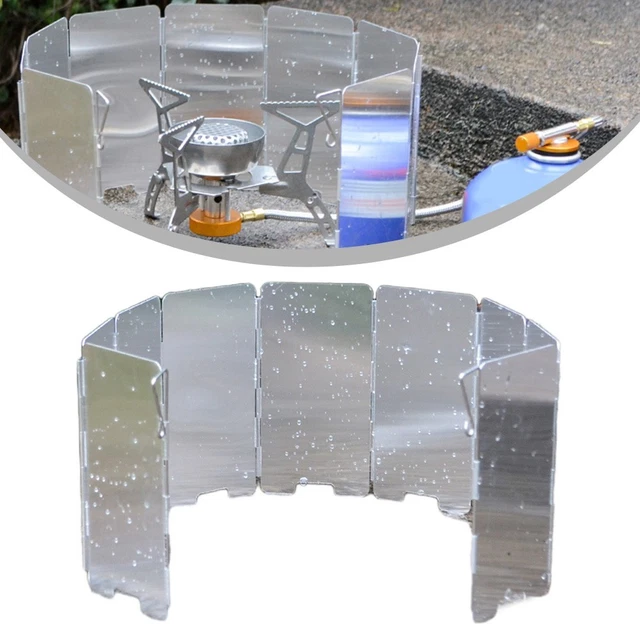 Pare-Vent Réchaud Camping SEADESKY | 8-16 Plaques Aluminium | Pliable, Léger | Avec Piquets Et Sac