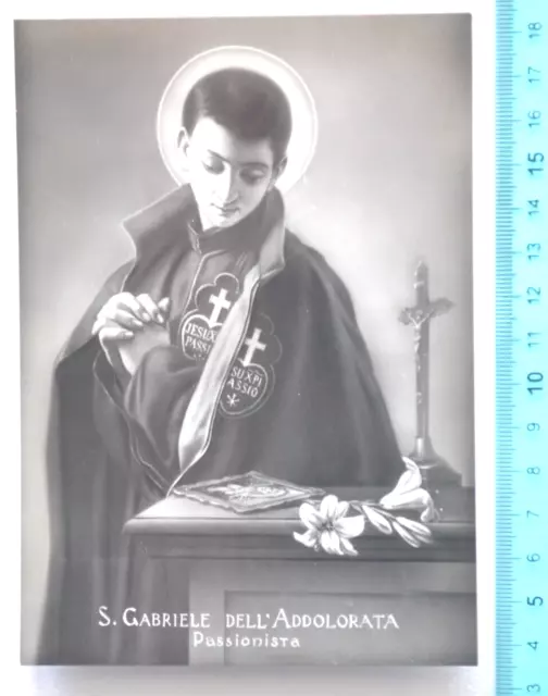 Cartolina santino San Gabriele dell'Addolorata Passionista NB 0186 nv
