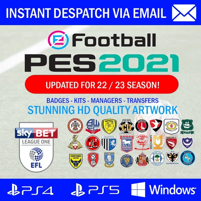 eFootball PES 2021 LEAGUE 1 Option File 22/23 SEASON KITS TRANSFERS PS4 PS5 PC