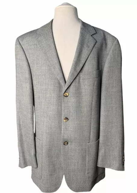 Hugo Boss Sport Coat Men’s 4O R Gray Edison Wool Linen Jacket Blazer Lightweight