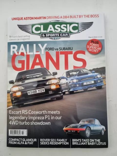 Classic & Sports Car Magazine. March 2022. Rally Giants. Like New Condition.