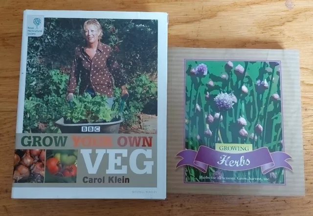 Collection Job Lot RHS Grow Your own Veg, Growing Herbs Gardening Books (lot 6)